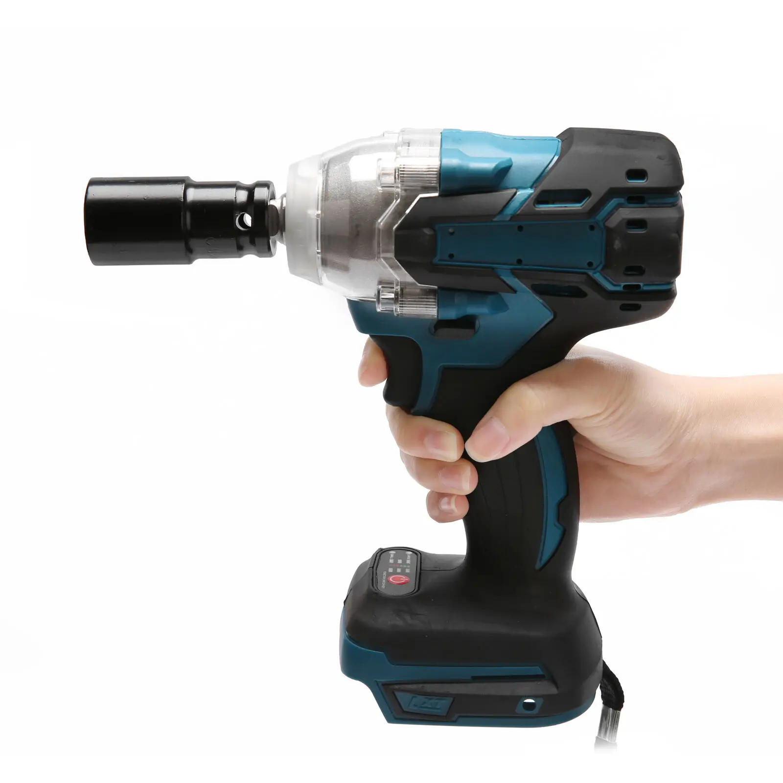 Chave de Impacto Elétrica Chocalho Arma Chave de Fenda Velocidade Ferramenta Elétrica com Peças Impart Soquete sem Escova para Makita Bateria 18v 520nm