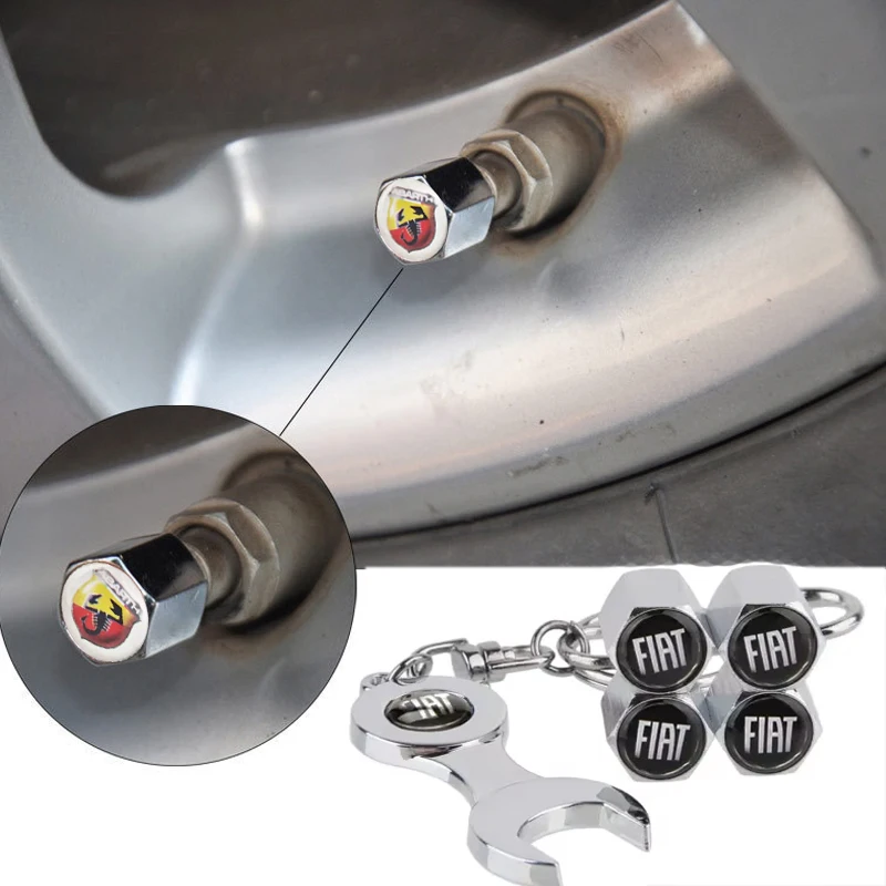 

For Fiat Abarth 500 Uno Freemont 600 124 Spider 500x Stilo Palio Doblo Panda Bravo Tipo Siena Wheel Tire Air Valve Caps Cover