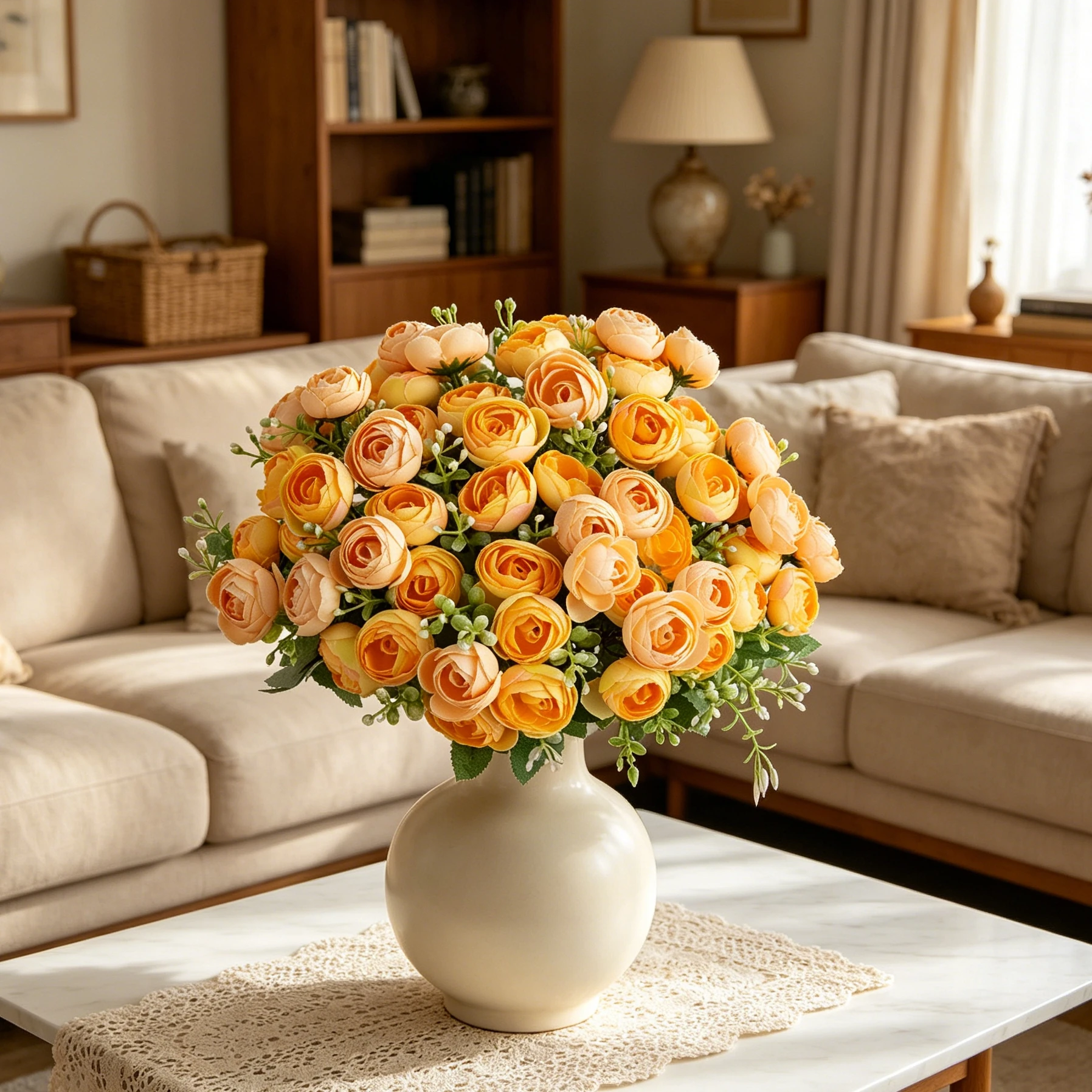 Artificial Silk Flower Tea Buds Holiday Wedding Bouquet Indoor Dining Table Vase Outdoor Garden Party Windowsill Decor DIY Gifts