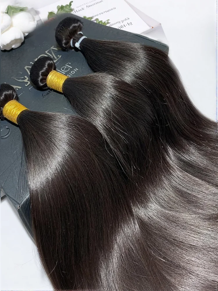 30 36 40 بوصة 100% حزم الشعر البشري البرازيلي العظام مستقيم وصلات شعر خام طبيعي أسود مستقيم 3 4 حزمة غير المجهزة