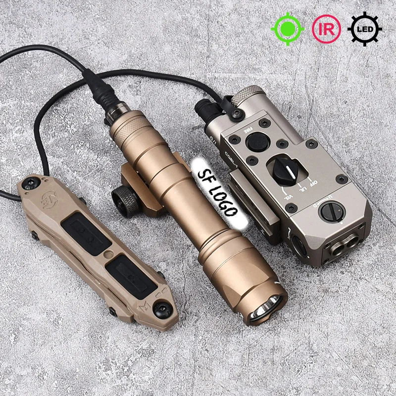 WADSN CQBL 1 Metall Rot Grün Blau IR Laser M300 M600 SF Weiße LED-Taschenlampe Dual Control Druckschalter Passend für Picatinny-Schiene 6