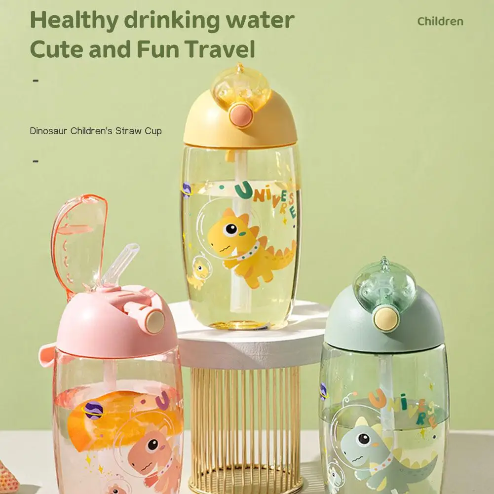 500ml Children's Straw Cup, Large Capacity Sports Children's Cup, Plastic Portable and Easy To Handle Cup, Anti Drop