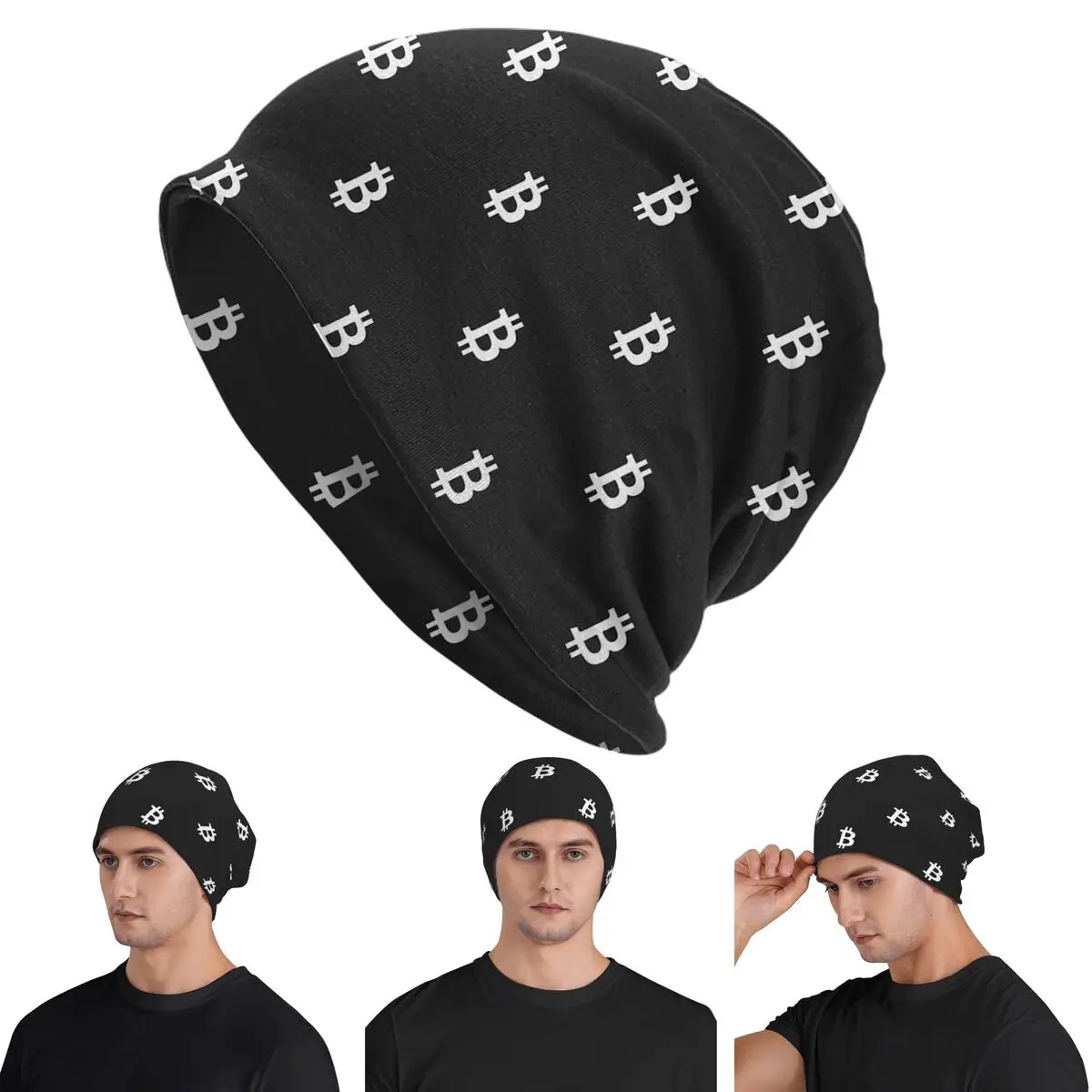 Bitcoin BTC The Banks Buy Bitcoin Unisex Adult Beanies Caps Knitting Bonnet Hat Warm Hip Hop Autumn Winter Outdoor Skullies Hats