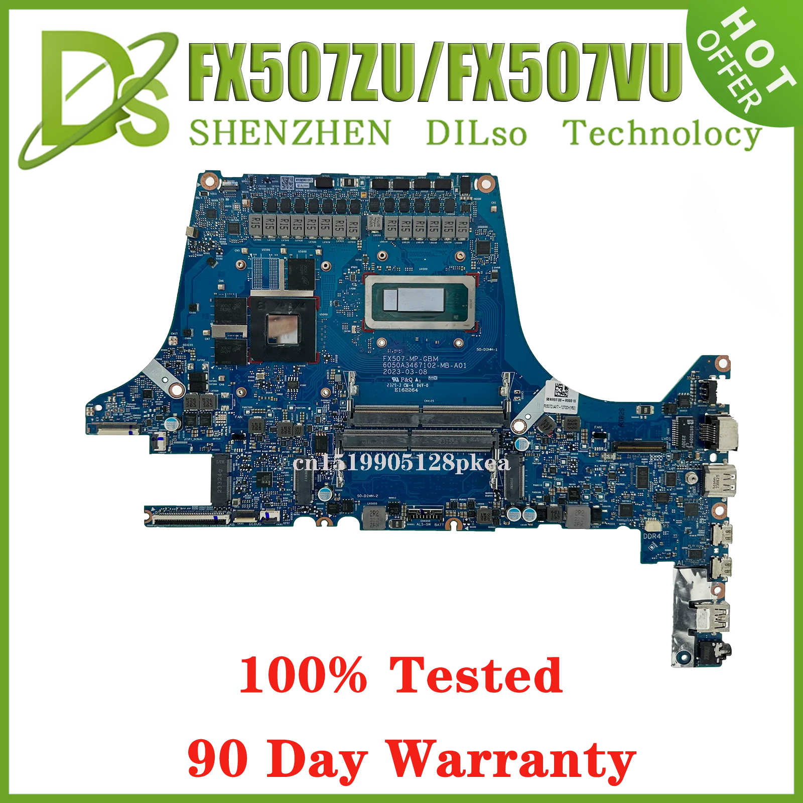 Płyta główna FX507ZV do Asus FX507ZU FX507 FX507ZI FX507VV FX507VI FX507VU FX707ZU4 FX707ZV4 FX707VU FX07V FX707VV 12/13 generacji — zdjęcie produktu 3