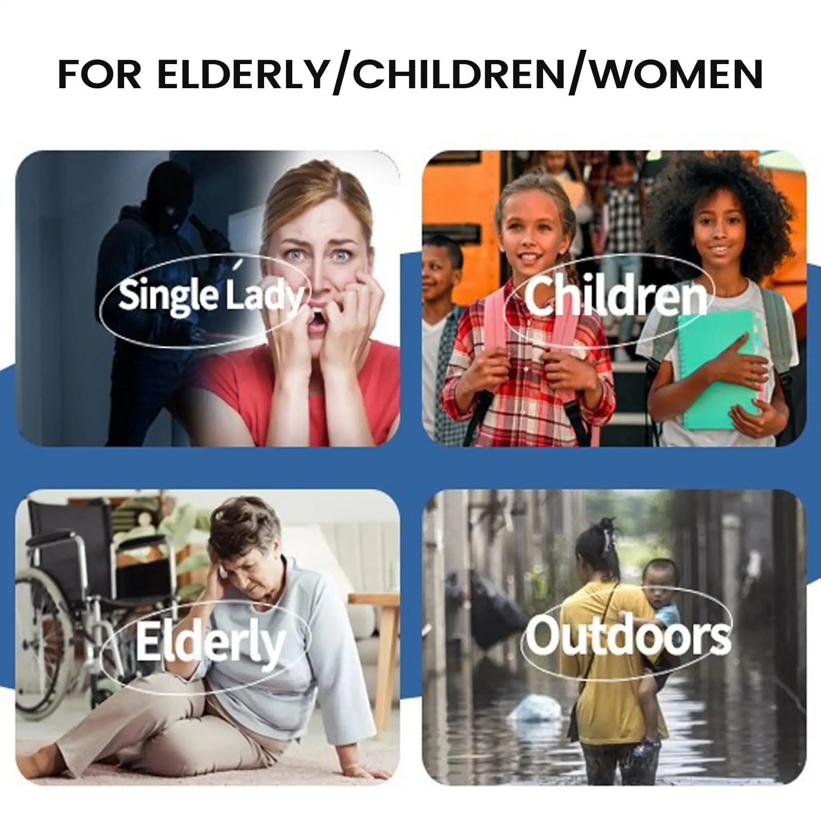 Personal Safety Alarm 135dB Portable Security Device With Warning Light Personal Alarm Siren With Warning Light For Kid Boys