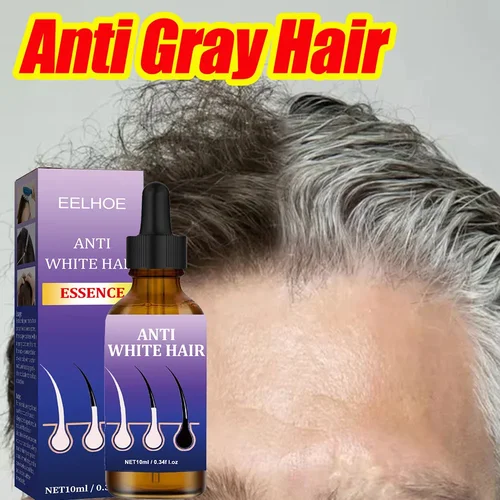 Imagen 1 del producto 3.o cabello anti-gris, color blanco a negro, reparación de color natural, nutriencia, cuidado antipérdida para hombres y mujeres
