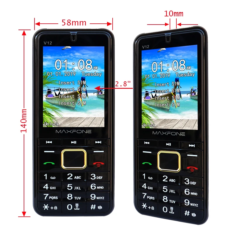 Low Price Feature Mobile Phone Four 4 Sim Cards 2.8\