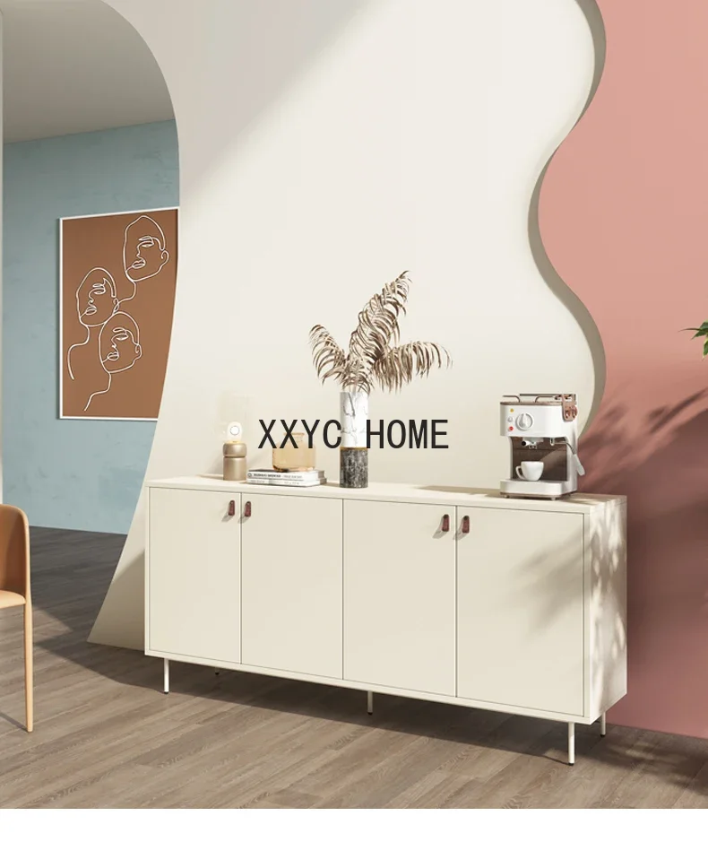

zqSideboard Cabinet Integrated Simple Wine Cabinet Floor Large Capacity Locker Low Cabinet