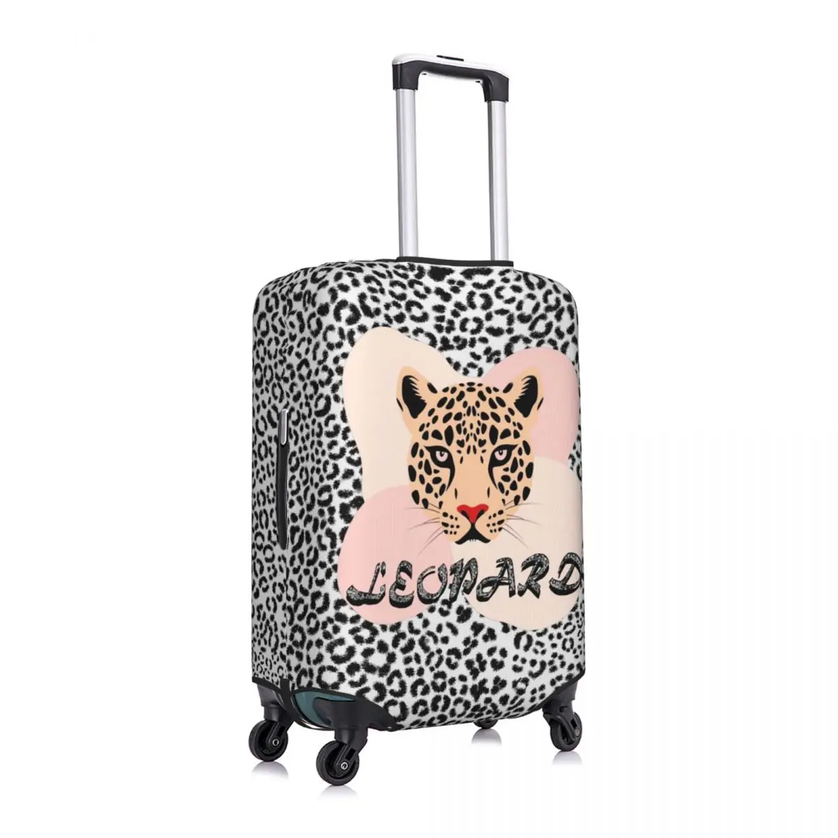 لطيف ليوبارد الفهد طباعة غطاء أمتعة السفر قابل للغسل غطاء حقيبة حامي صالح 18-32 بوصة