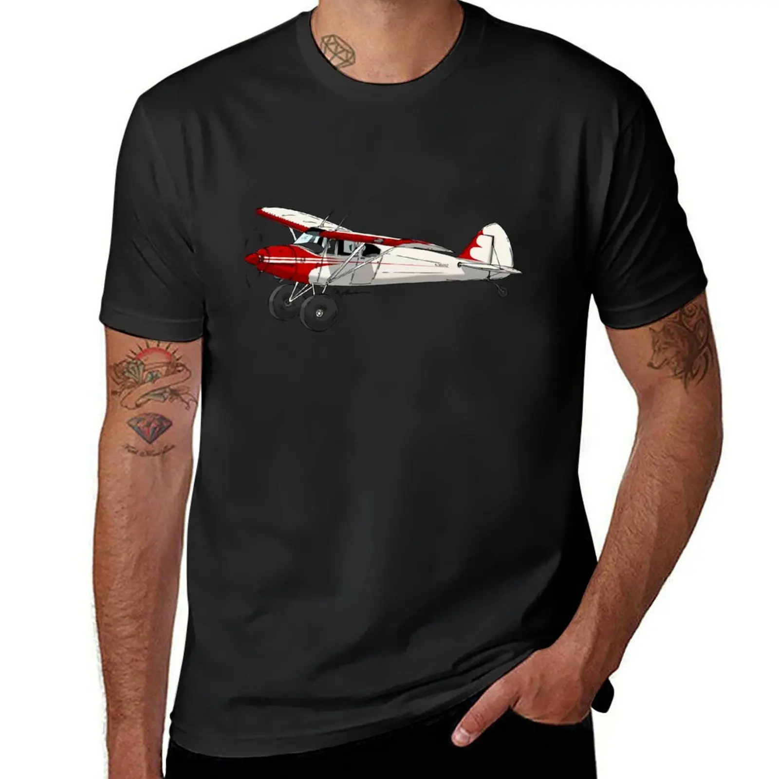 Piper PA-20/22 Pacer T-Shirt summer tops Aesthetic clothing mens graphic t-shirts hip hop