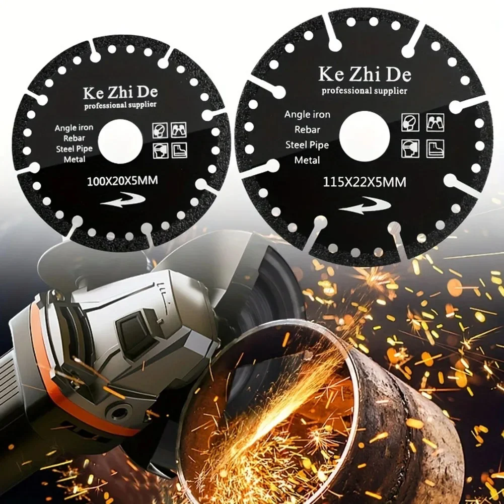 Pratica nuova lama per sega 100 * 20 * 5 mm / 115 * 22 * 5 mm diamantata per acciaio metallo 4,5 pollici (185 mm) 4 pollici (100 mm) facile da usare