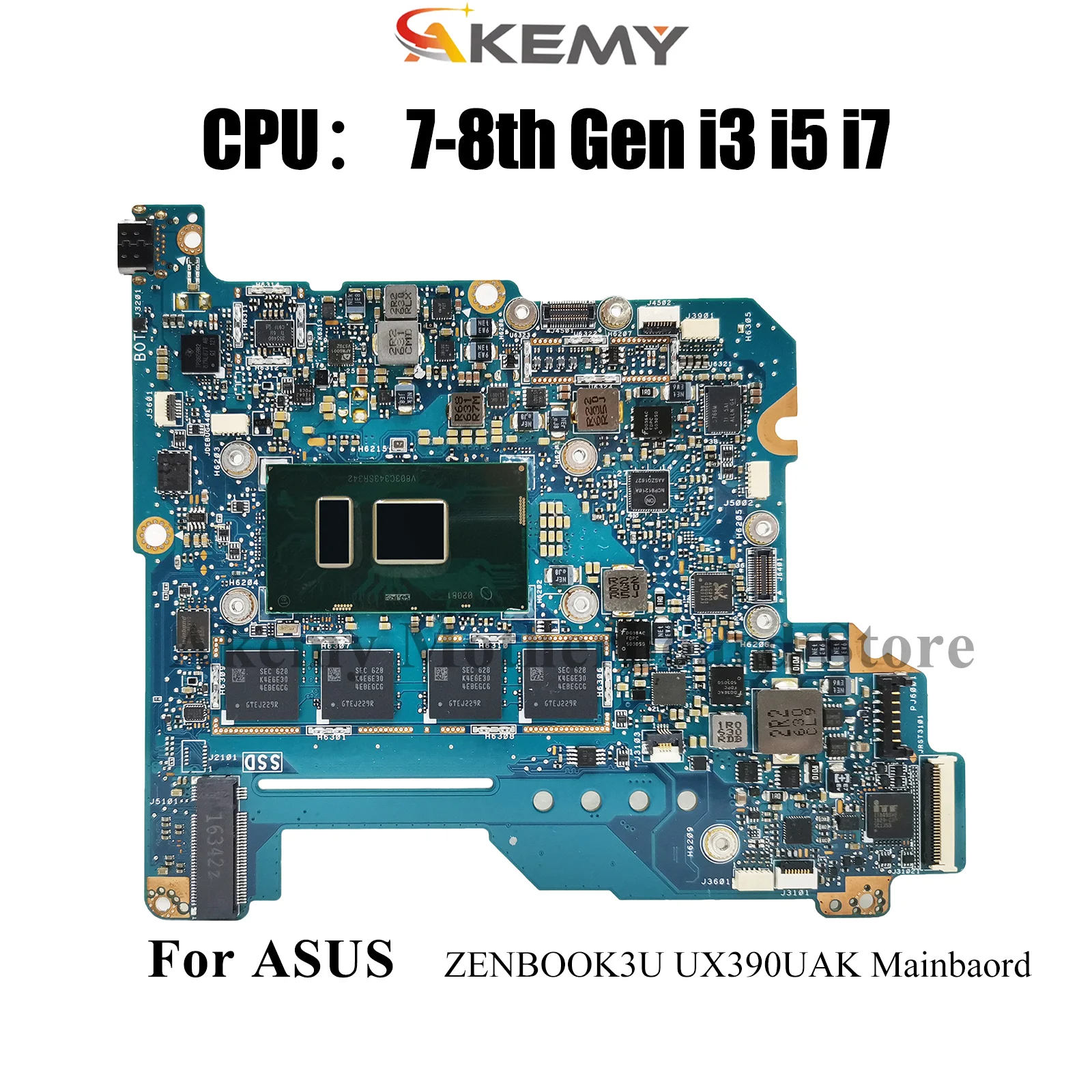 

Материнская плата UX390UAK для ноутбука ASUS ZenBook UX390UAK UX390 ZENBOOK3U, материнская плата для ноутбука с процессором i3 i5 i7, 100% тестирование, ОК, быстрая доставка