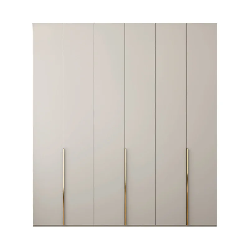 

Solid wood wardrobe, home bedroom modern simple cream style locker