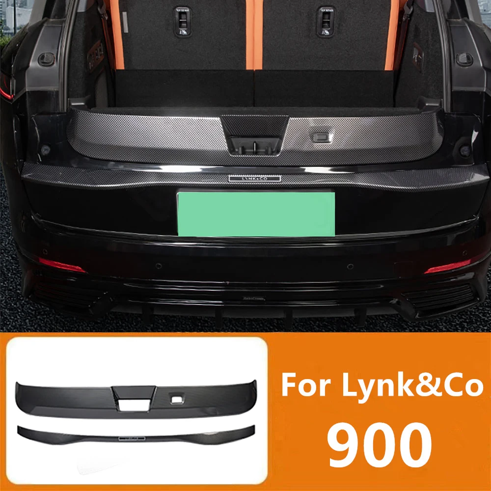 

Rear Guard Board ABS Welcome Pedal Carbon Fiber Color Foot Pedal Anti Kick Board Modified Accessories For Lynk&Co 900 2025 2026