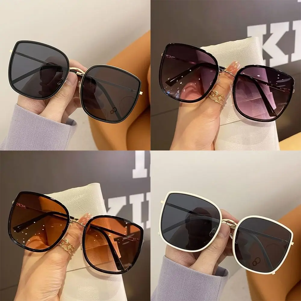 Beach Travel Oversized Sunglasses Vintage UV400 Lens Square Metal Frame Sun Glasses Streetwear Shades for Women