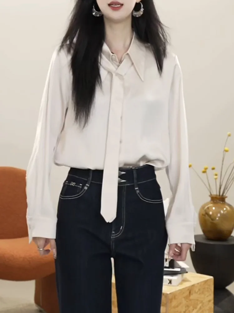 

Ele Faionable Sa irt Autumn New Sle plus Size Women's Clothing Versatile Trendy Top High Quali French Sle