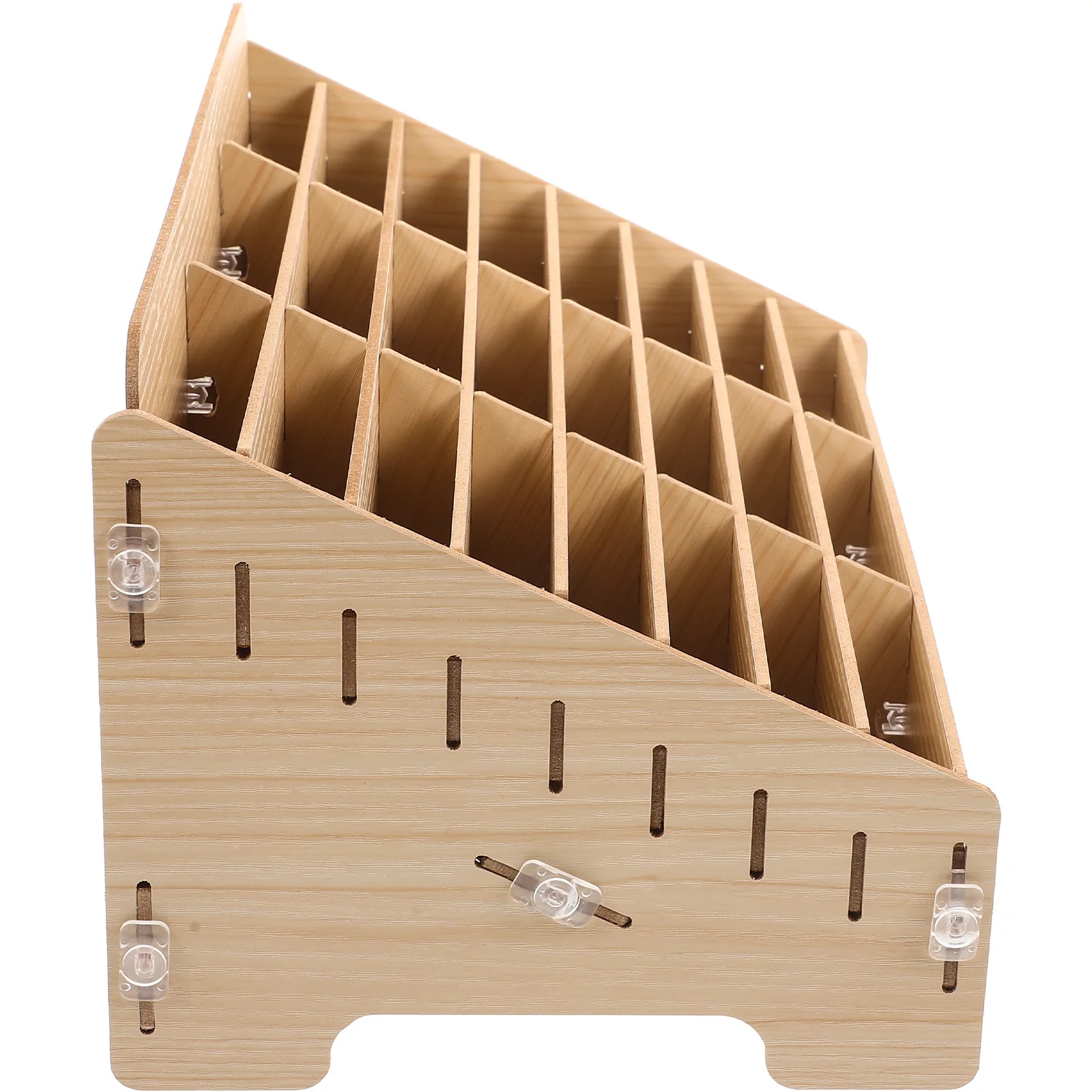 صندوق تخزين خشبي منظم سطح المكتب لحامل الهاتف لوازم المكاتب المنزلية حاوية خشبية منضدية حقيبة للتخزين المحمول