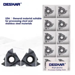 DESKAR100% Original 22ER 22IR 3.5 4.0 4.5 5.0ISO 5.5ISO 6.0ISO LDA Turning Tools Stainless Steel/Steel Processing Threaded Blade