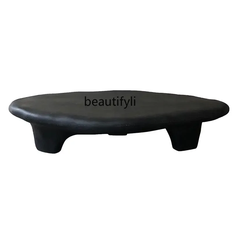

R11 Modern Light Luxury Art Frp Special-Shaped Pebble Designer Nordic Leisure Tea Table