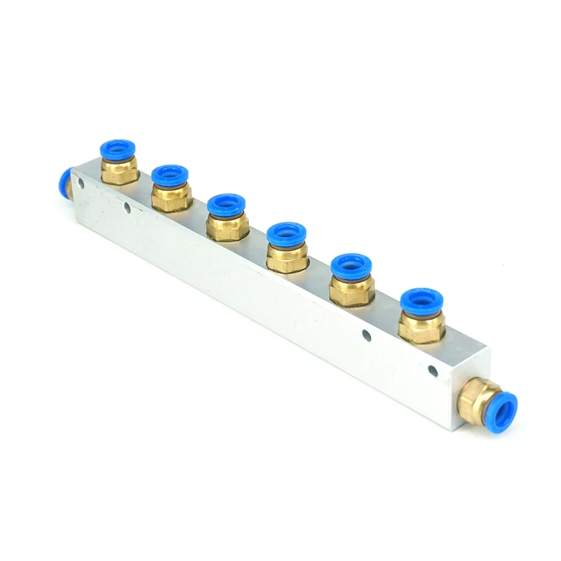 Pushfit 8mm 2/3/4/5/6/7/8/9/10 Ways Pneumatic Air Manifold Block Splitter 20x25mm With Couplers