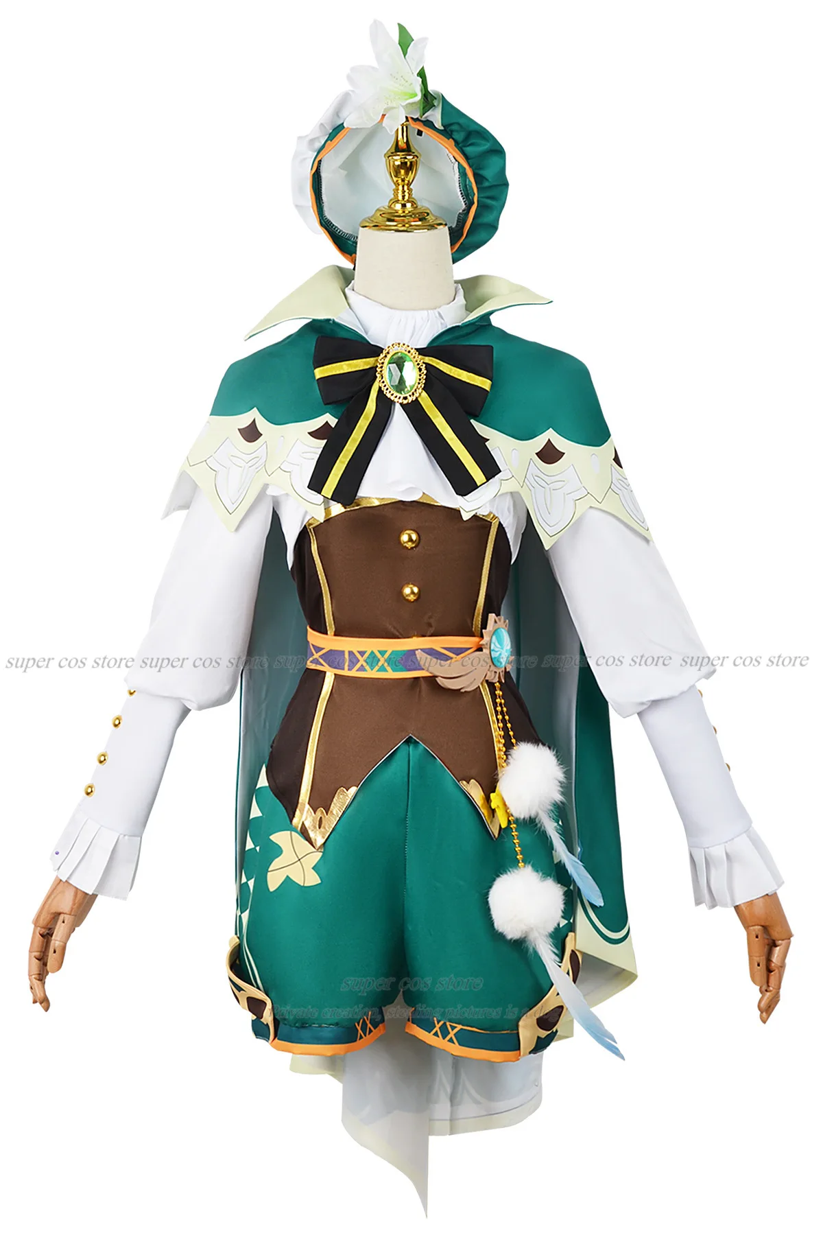 Venti Cosplay Costume Game Genshin Impact Cosplay Twenty Venti Shorts Wig Cloak Uniform Halloween Carnival Costumes for Women