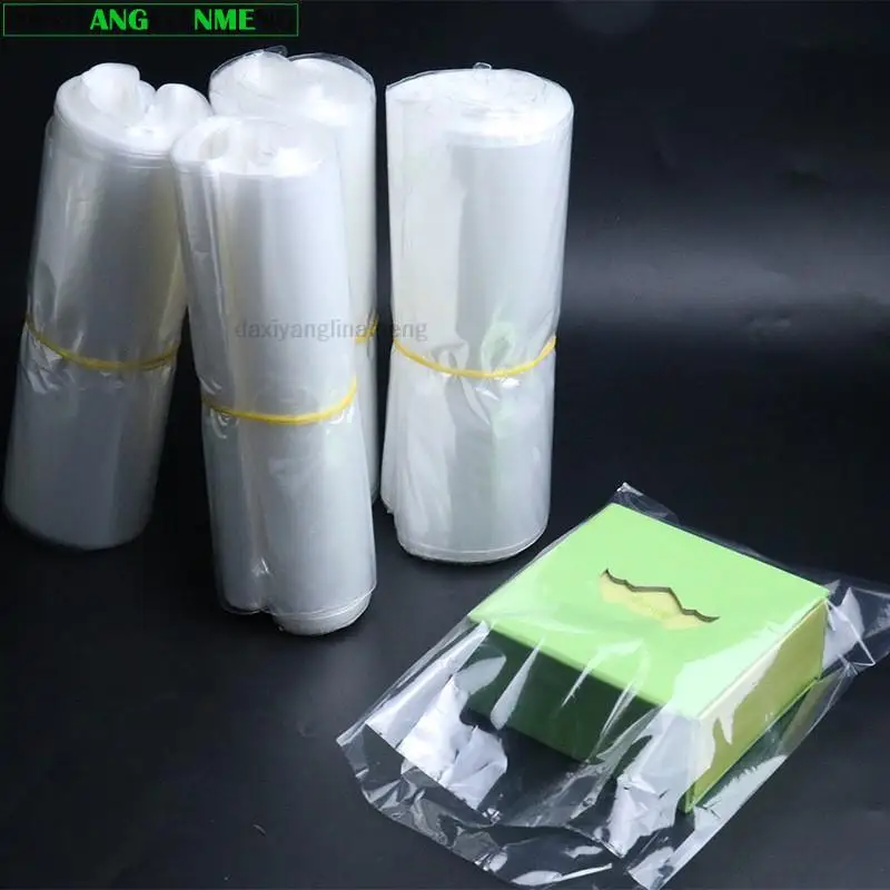 100 ~500pcs POF Transparent Heat Shrink Wrap Film Seal Bags Pouch Gift Packing For Bottle Gift Box Wine Food Book Lipstick DIY