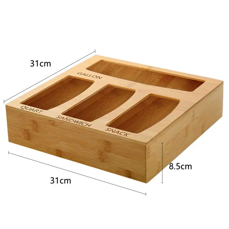 Kitchen Drawers Divider Square Sugar Packet Container For Kitchen Cabinets Home Multifunctional Tea Jewelry Holders Bamboo