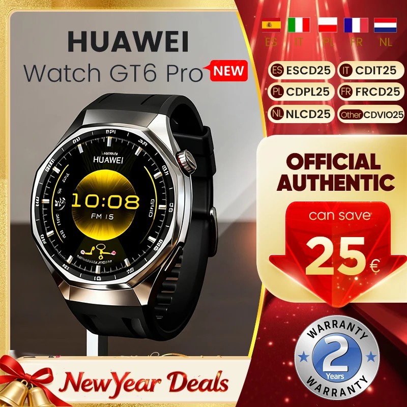 HUAWEI Watch GT 6 Pro 46mm GPS Smartwatch 1.47 ''écran tactile AMOLED, jusqu'à 21 jours d'autonomie, niveau professionnel de cyclisme, NFC,