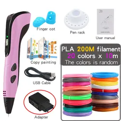 New 3D Printing Pencil LCD Display Gel Art Craft Printer PLA ABS Filament 3D Drawing Printing For Kids/Adults Creative Drawing