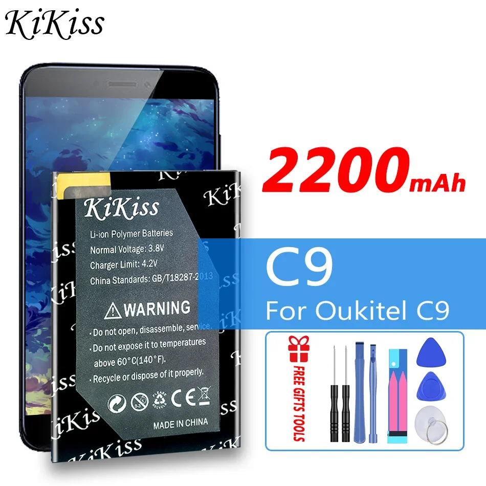 

2200mAh KiKiss Rechargeable Battery For Oukitel C9 Battery For Oukitel C 9 Li-ion Rechargeable Smartphone Batterie Batteria