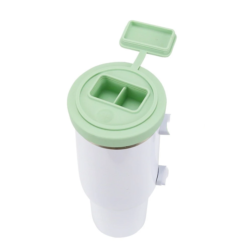 New Tumber Bottle Cover Set Silicone Themos Coffee Funnel Cup Lids Leak Proof Splash Spill Proof Cup Cap for Staney 40Oz