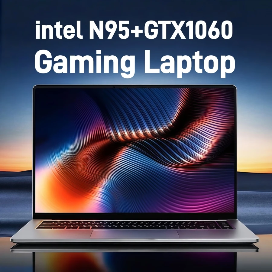 15,6 "gtx1060 portátiles para juegos ordenador portátil intel N95 32GB DDR4 1TB SSD portátil Gamer Windows11 teclado retroiluminado