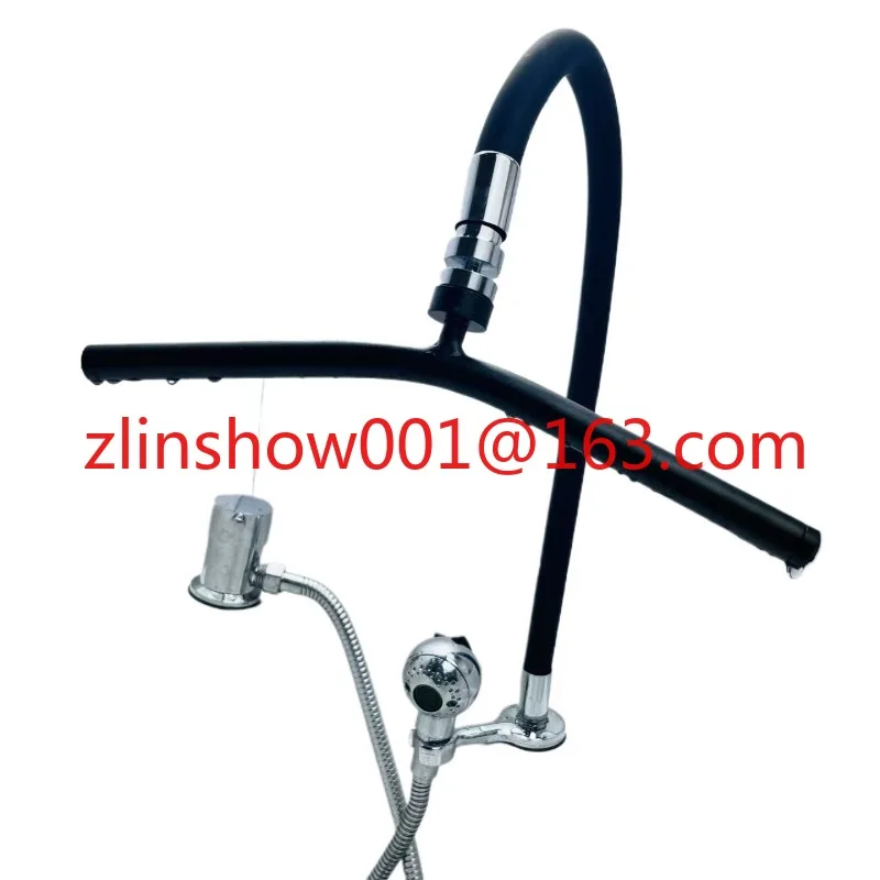 

Shampoo bed faucet integrated double water outlet hair salon ceramic basin special water circulation head treatment water