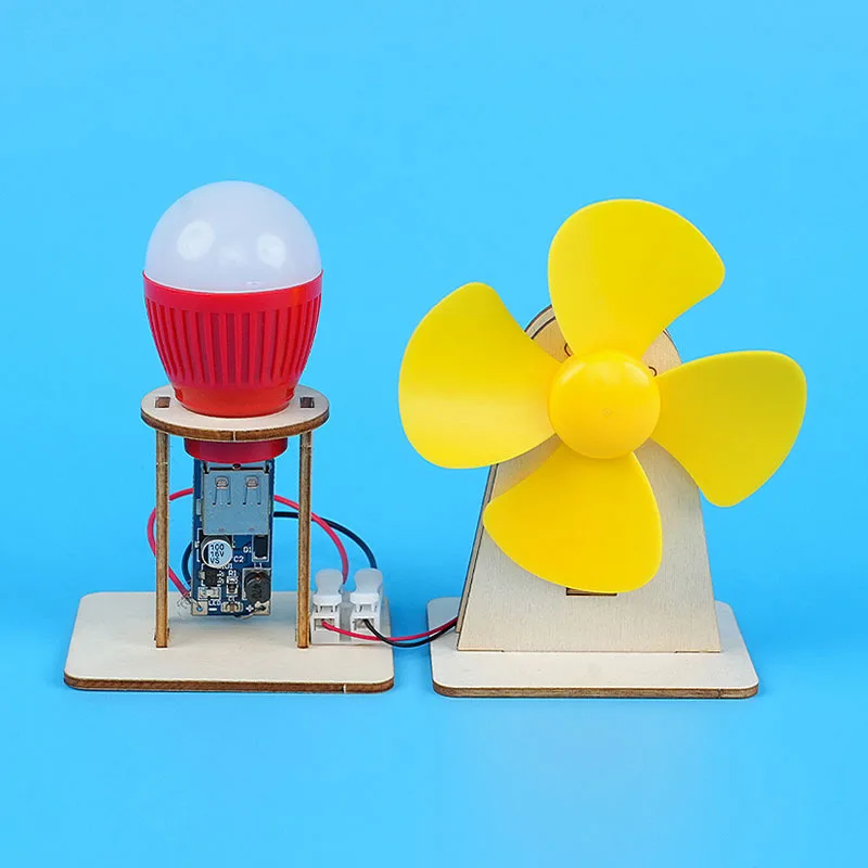 Juguetes científicos para niños, Kit de aprendizaje de física tecnológica STEM DIY, modelo de generador de energía eólica, material didáctico divertido, juguetes educativos