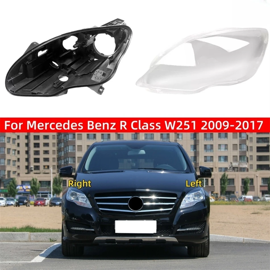 

Для Mercedes Benz R Class W251 2009 2010 2011 2012 2013 2014 2015 2016 2017 R320 R350 R400 R500 аксессуары автомобильные стеклянные фары