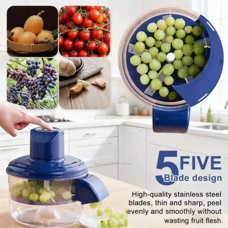 

Electric Automatic Grape Peeler Machine for Home Use, Desktop Fruit Skin Peeler for Grapes Tomatoes, Easy To Clean & Save Time