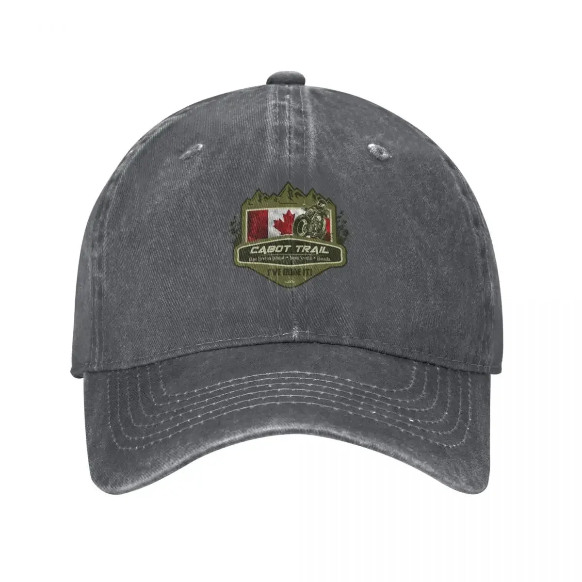 Cabot Trail Cape Breton Island Nova Scotia Canada Motorcycle Ive Done It! Sticker T-shirt 01 Baseball Cap