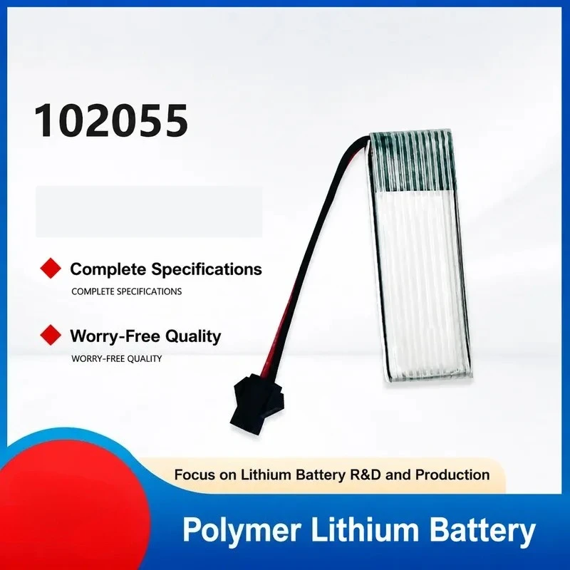 for 3.7V 102055 Polymer Lithium Battery for Eye Protection Instrument Tester Ternary Li-ion Rechargeable Cell