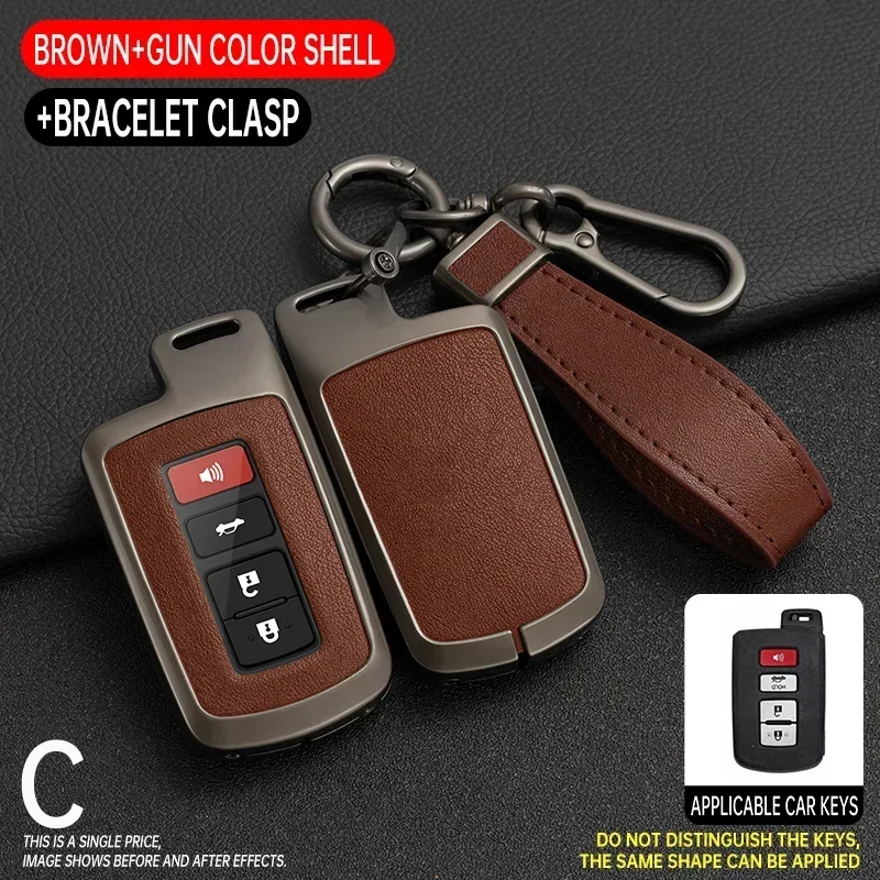 

Alloy Car Remote Key Case Cover Shell For Toyota Corolla Camry RAV4 Highlander Auris CHR Avalon Land Cruiser Holder Fob Keyless