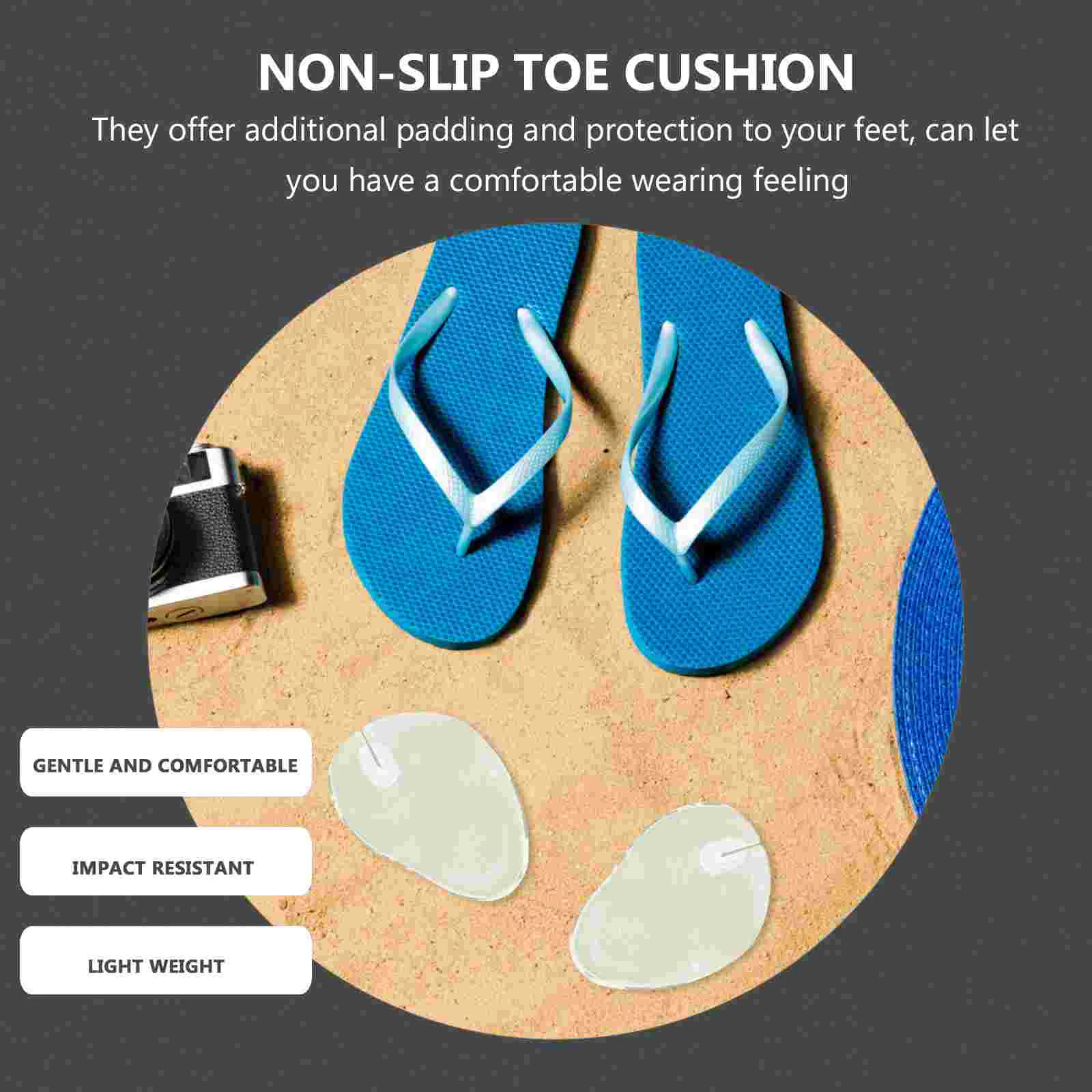 4 Pairs Clip Grip Pad Pad Transparent Protectors Cushion for Shoes Silicone Spray Non-slip Easy Use Clear Silica Gel Thong