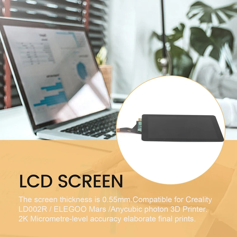 5.5 Inch 2K HD LCD Screen With 2560X1440 Resolution, For Creality LD002R / ELEGOO Mars/Anycubic Fiber Optic 3D Printer