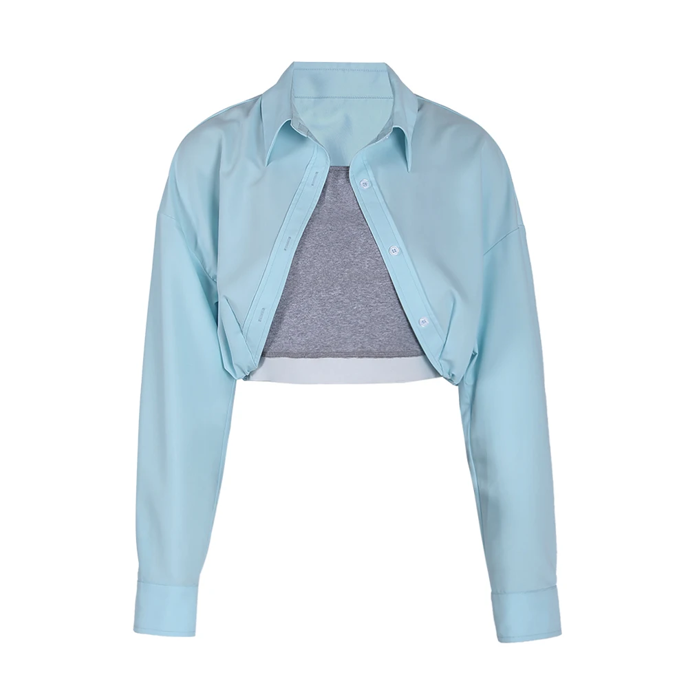 

Женский вязаный жилет или комплект из двух предметов STUDIOAW: модный комплект с высокой талией из смесового полиэстера и хлопка, длинная юбка