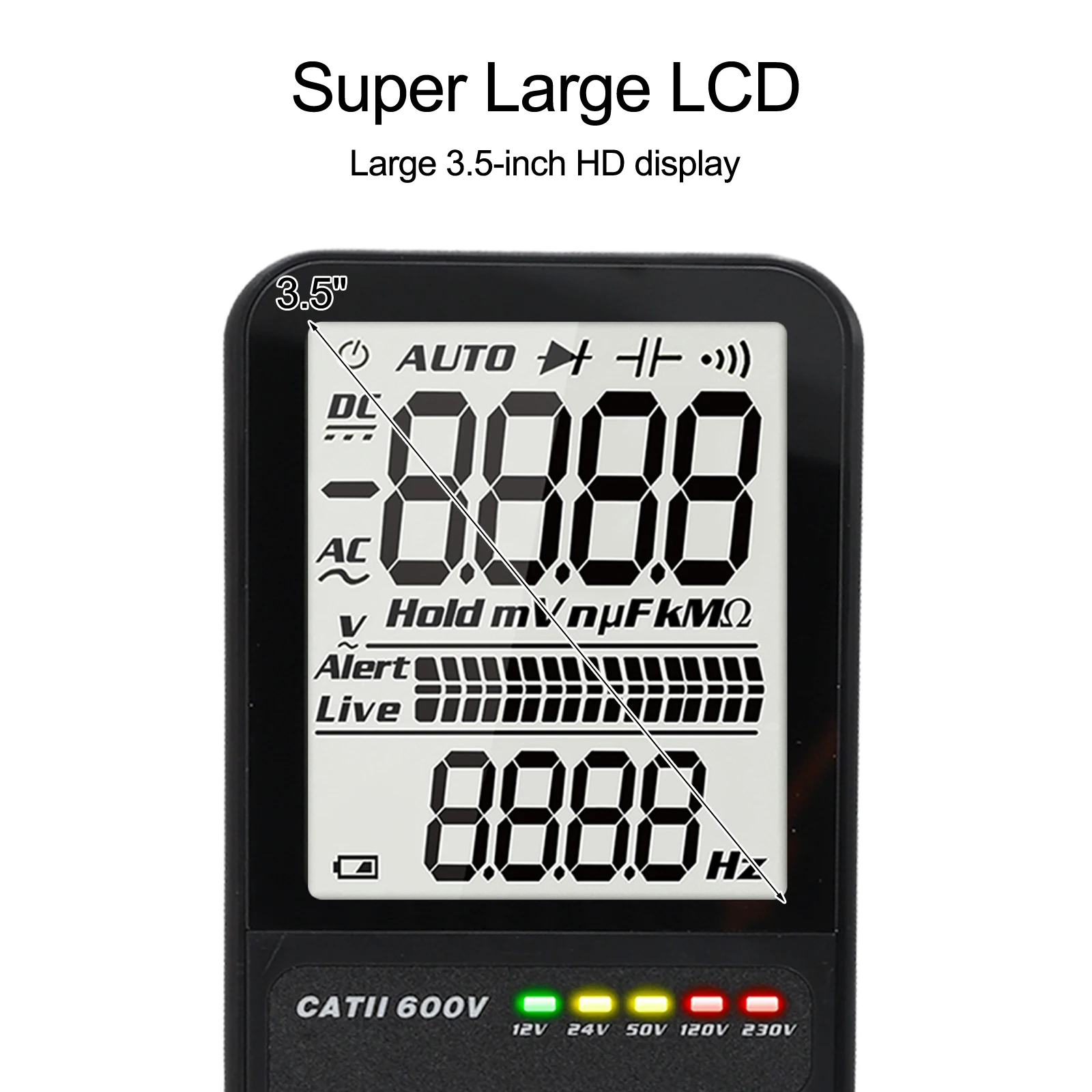 Smart Multimeter Portable Digital Electrical Tester Replacement Tool Parts For T-RMS DC AC Voltmeter For DIY Electrical Projects