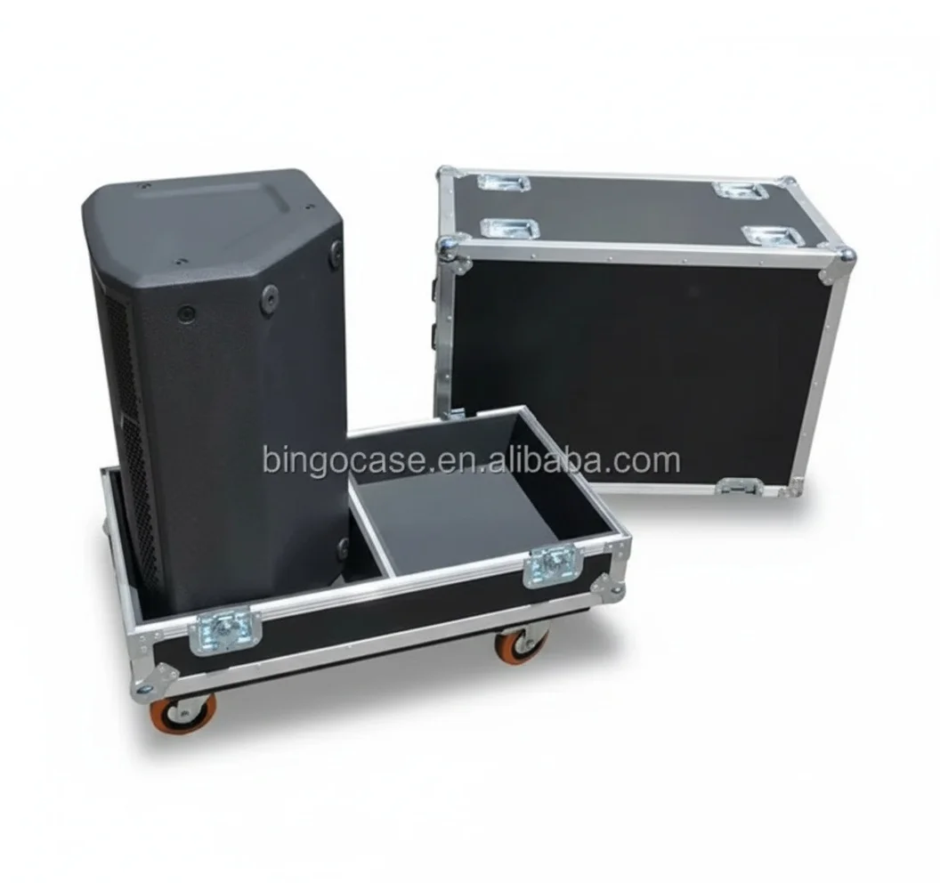 

Aluminum ATA Flight Case, 22.5x17x10 inch Rolling Road Case for Two Speakers, Heavy Duty Aluminum Alloy Equipment Storage Box
