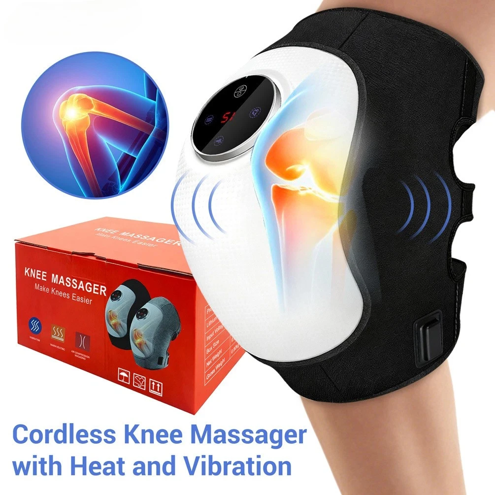 

Frovab Knee Massager for Arthritis Pain Relief Heat Red Light Therapy Pad with Vibration Massage Cordless Physiotherapy Device