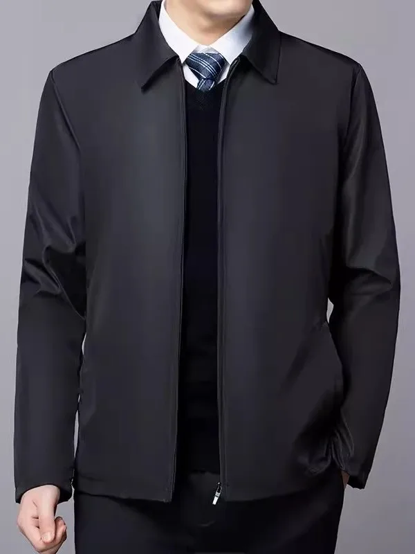 

Casual Mid-Late Year Men's Jaet Large Size Dad Sle Outerwear Breathable Loose Fit Thin Material Comfortable Spring Autumn