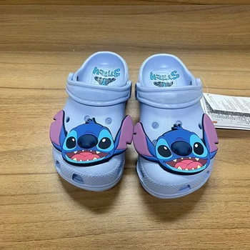 Miniso Stitch Cartoon Anime Solide wasserdichte Hausschuhe Outdoor-Sandalen Stitch Lässige atmungsaktive Knöchelwickel-Gril-Schuhe Geschenk