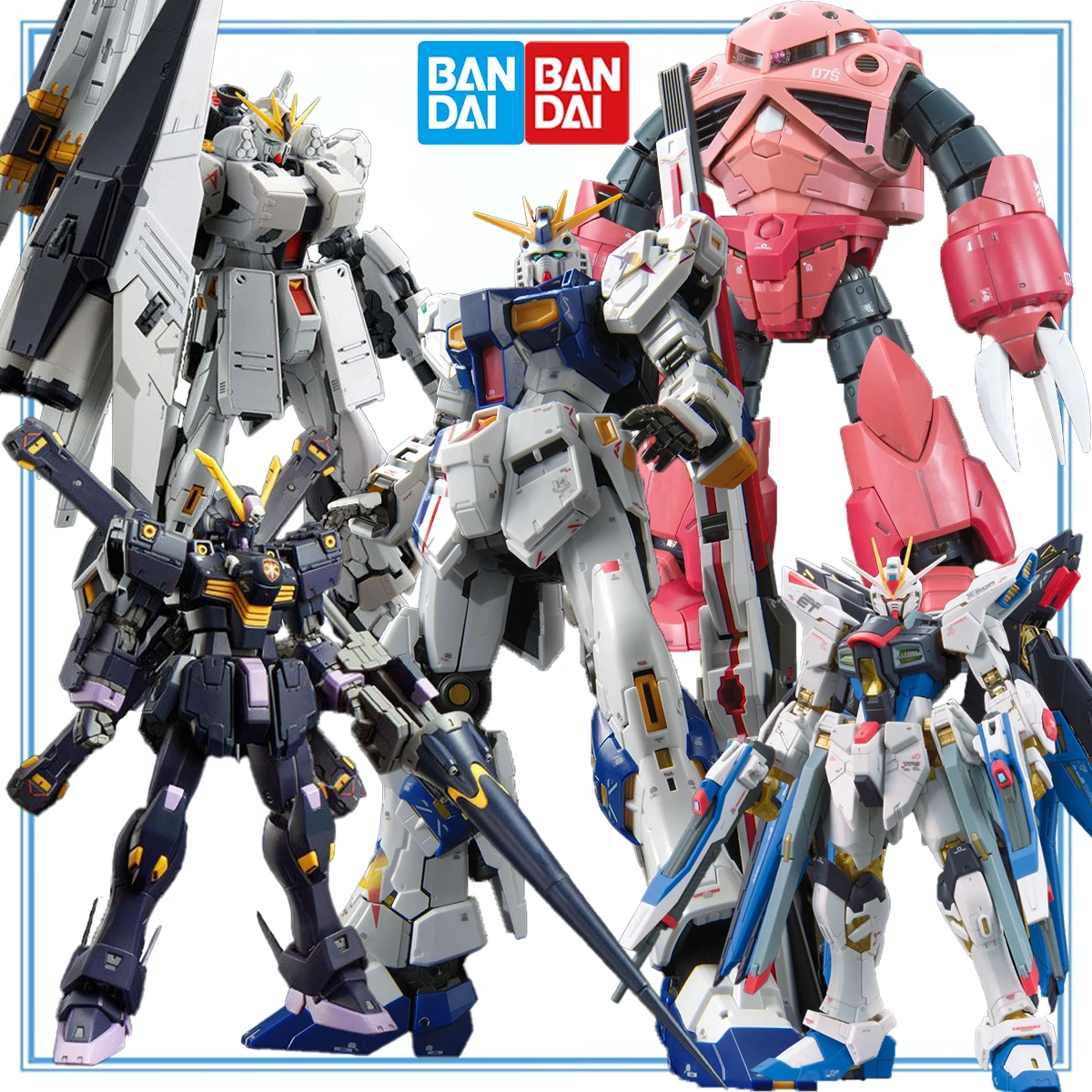 

In Stock Original Bandai Spirits Mobile Kits RG Gundam RX-93ff ν & HWS Kit Strike Freedom Crossbone X-2 MSM-07S Char Aznable