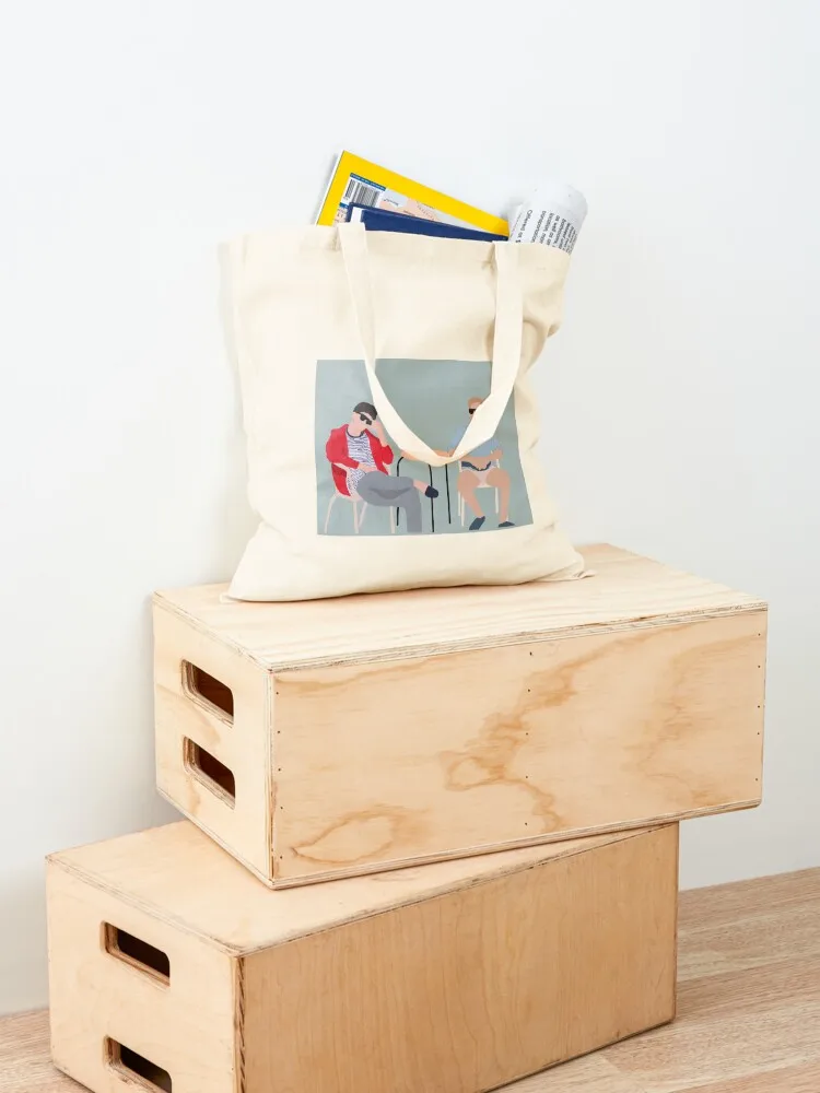 إليو وأوليفر يجلس على تراس حمل حقيبة تسوق أكياس حمل قابلة للطي حقيبة قماش أكياس عربة التسوق حقيبة مخصصة