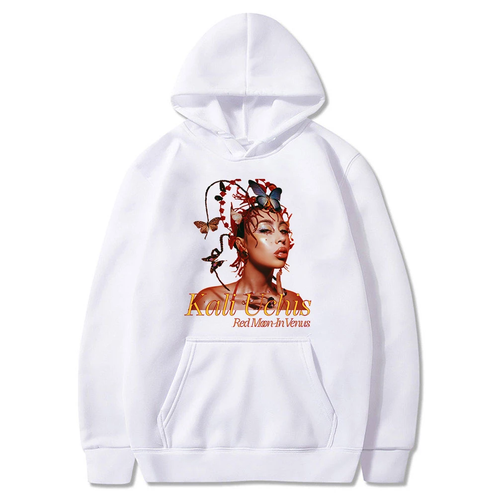 Kali Uchis Red Moon in Venus Tour Hoodie Long Sleeve Streetwear Men Women Hooded Sweatshirt New Album Fashion Clothes